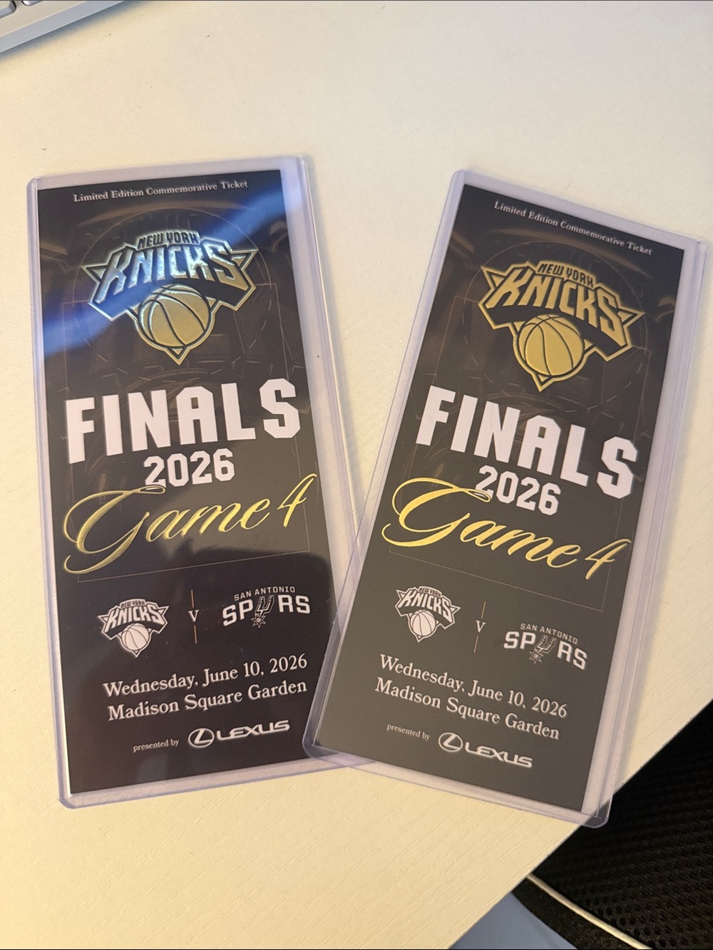 Finals 2026 Game 4 Commemorative Ticket - Black & Gold